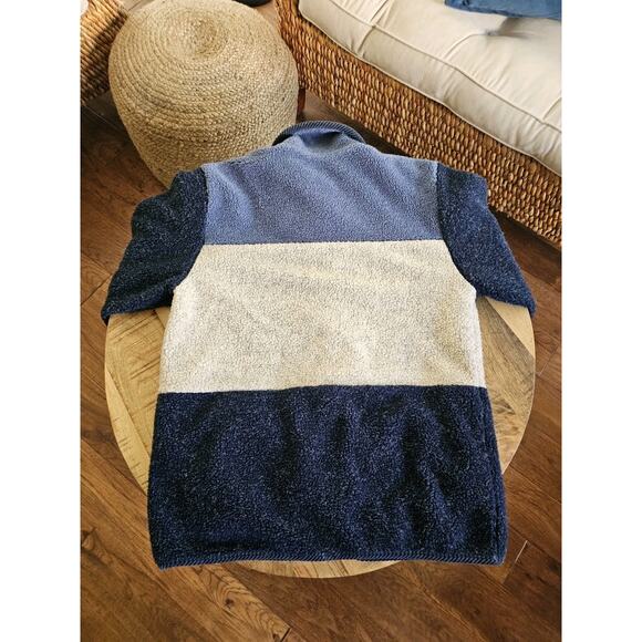 Current Seen Vintage Teddy Sherpa Jacket Women's Size S Oversized Colorblock - Picture 7 of 7